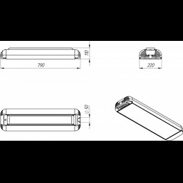 Светильник консольный ДКУ 07-260-850-Д120 (260 Вт, до 33775 Лм, 11,5 кг) Ферекс