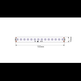 Лента светодиодная DOT 140 LED/м, 11,52 Вт/м, 24В, IP20, Цвет: RGB (1м.) SWG 