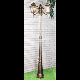 Светильник столбовой декоративный Е27 60W IP44 Altair F черное золото Elektrostandard (распродажа)