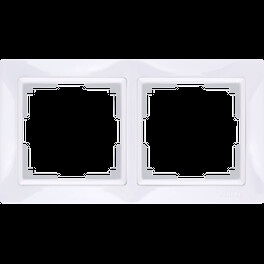 Рамка на 2 поста (белый, basic) / W0022001 (распродажа)
