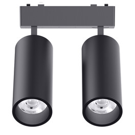 Светильник трековый 1ф магнит дим Smart-2 двойной Bridgelux 24В 18Вт 3000-6000К Чёрный 3гSignImpress