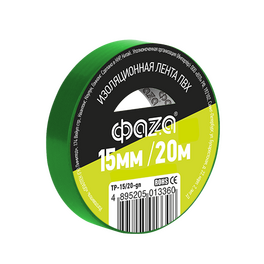 Изолента ФАZА 19мм * 20м  зеленая