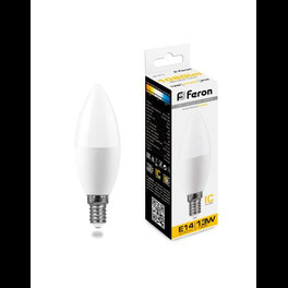 Лампа светодиодная LB-970 Свеча E14 13W 175-265V 2700K Feron