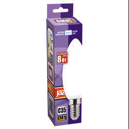 Лампа светодиодная декоративная PLED OMNI C35 8w E14 4000K FR Jazzway