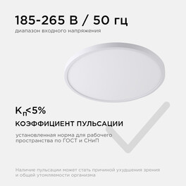 Светильник светодидный накладной, SPIN, 28Вт, 230В/50Гц, 2240лм, DIM, 3000-6500К,RGB подсвет Apeyron
