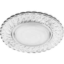 Светильник встраиваемый с подсветкой CD4021 20LED*2835 SMD 6400K, 15W GX53, без лампы, прозрач Feron