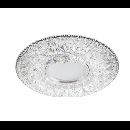 Светильник встраиваемый с подсветкой CD942 15LED 4000К MR16 прозрачный Feron