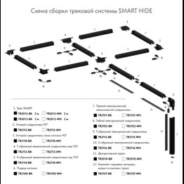 Подвод питания для шинопровода SMART ONE черный Denkirs