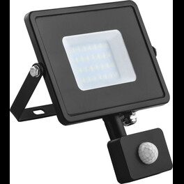 Прожектор светодиодный LL-908 с датчиком  50W 6400K 230V черный IP44 198*213*55мм Feron