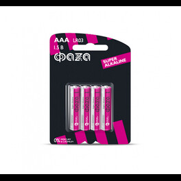 Щелочная батарейка LR03 ФАZА Super Alkaline BL-4 - 1шт.