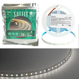 Светодиодная лента SST02 SAFFIT 120SMD(2835)/м 9.6Вт/м 12V 5000*8*1.22мм 4000К, IP20 Feron 
