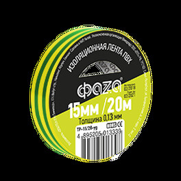 Изолента ФАZА TP-1520 (желт./зел.)
